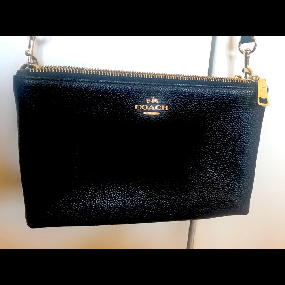 Coach Black Leather Crossbody Bag